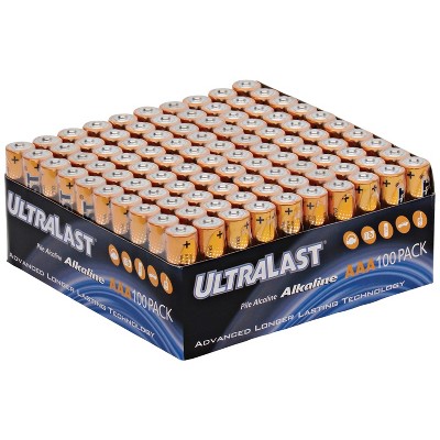 Ultralast® ULA100AAAB Alkaline AAA Batteries, 100 Count in Multicolored