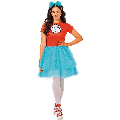 Dr. Seuss Women's Thing 1 Halloween Costume Dress