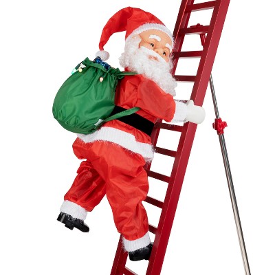 Mr. Christmas 10' Outdoor Decoration Animated Super Climbing Santa with LED Spotlights