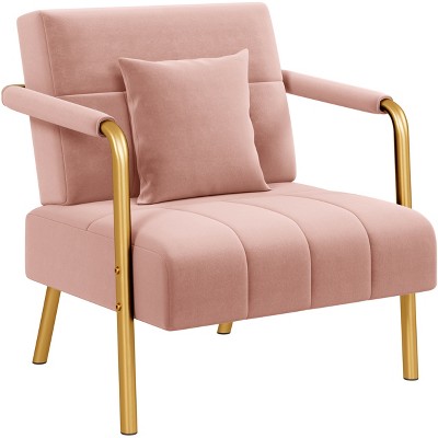 Yaheetech Oversized Velvet Accent Armchair for Living Room, Bedroom, Office