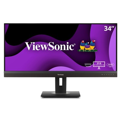 Refurbished: ViewSonic 34" QHD Docking Monitor VG3456A with USB C  - Manufacturer Refurbished