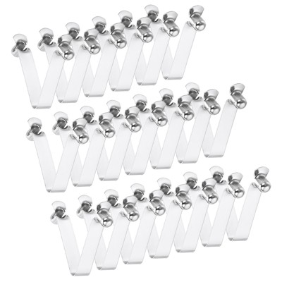 Unique Bargains Steel V Shaped Push Button Spring Lock Tent Pole Clips Kayak Paddle Snaps 20 Pcs