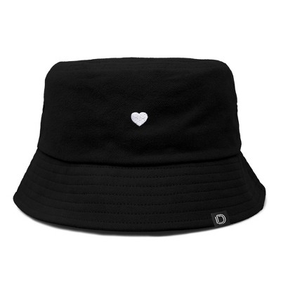 Dalix Heart Embroidered Cotton Summer Outdoor Bucket Hat Womens