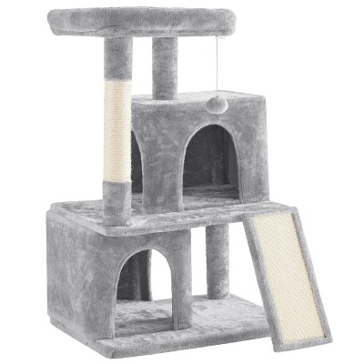 Yaheetech 42"H Cat Tree House with 2 Condos for Small Cats Kittens