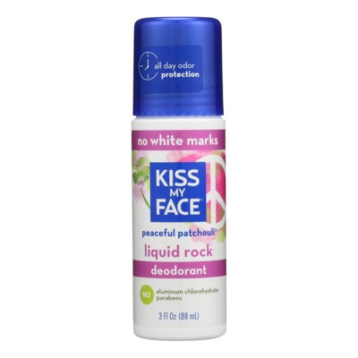 Kiss My Face Peaceful Patchouli Liquid Rock Roll On Deodorant - 3 fz