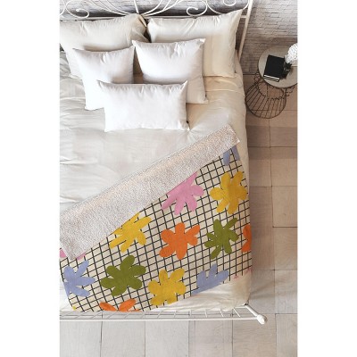 Alisa Galitsyna Playful Flowers 1 Fleece Throw Blanket - Deny Designs