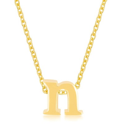 Slickblue Stylish Custom Initial Necklace for Women, 18" Link Chain+2" Ext., Rose Gold/Gold/Silver Options, b-z Options