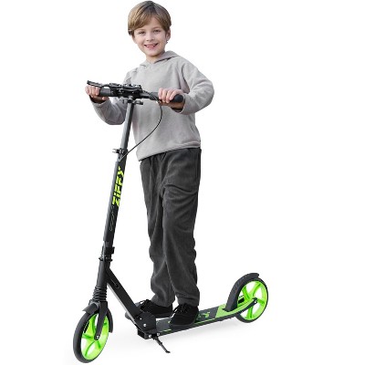 Joyfy Foldable Kick Scooter for Kids Ages 6-12, Adjustable Scooter with Hand Brake, ABEC-9 Bearings (Supports 260 lbs), Smooth Ride for Teens & Adults