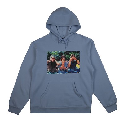 Dazed And Confused Hear No Evil See No Evil Speak No Evil Adult Gray Long Sleeve Hooded Sweatshirt