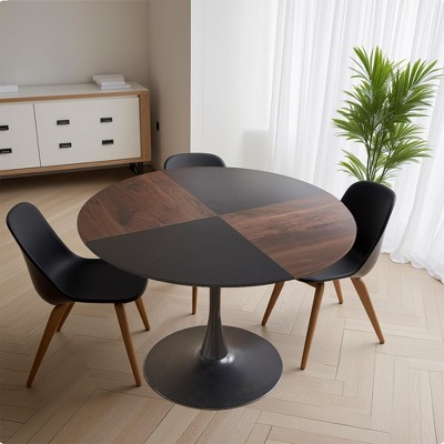Special Tulip Dining Table with Marble Finish Top, MDF Construction, Kitchen or Executive Desk