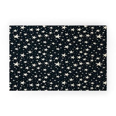 Avenie Black And White Stars Welcome Mat - Deny Designs