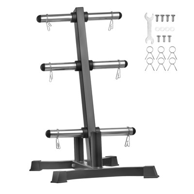 VEVOR Weight Plate Rack, L Frame Weight Plate Tree for 2-Inch Weight Plates, Standard Weight Plate Tree, 1000 lbs Load Capacity Weight Storage Holder