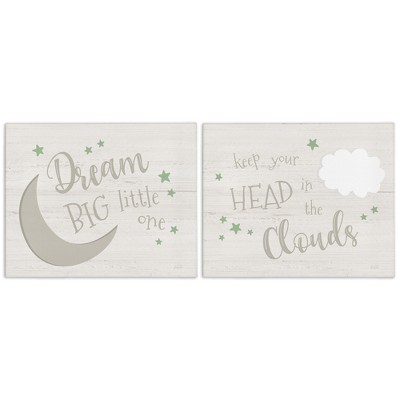 Stupell Industries Nursery Dreams Quotes 2pc Canvas Art Set