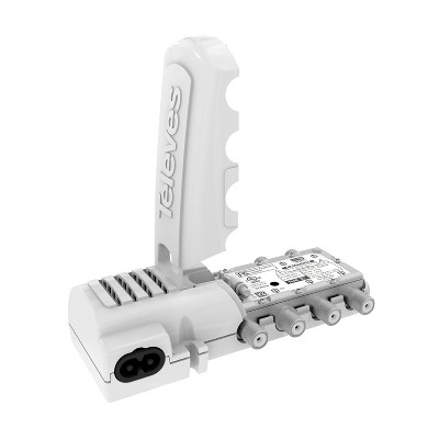 Televes® LTE-Filtering Distribution Indoor Amplifier with 5 Outputs in White