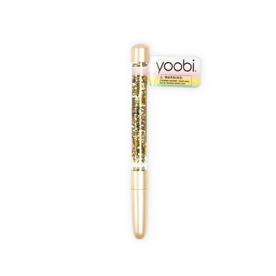 Yoobi Novelty Ballpoint Pen Glitter Wand Gold