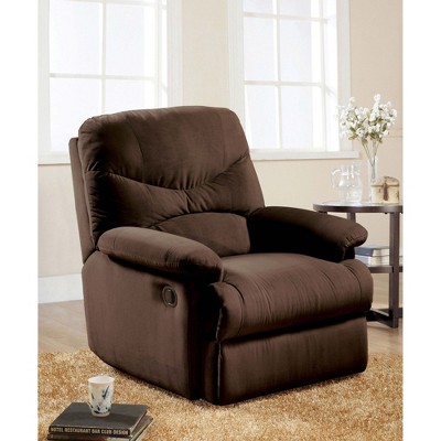 Microfiber Motion Recliner, Comfortable Living Room Reclining Chair with Pillow-Top Arms