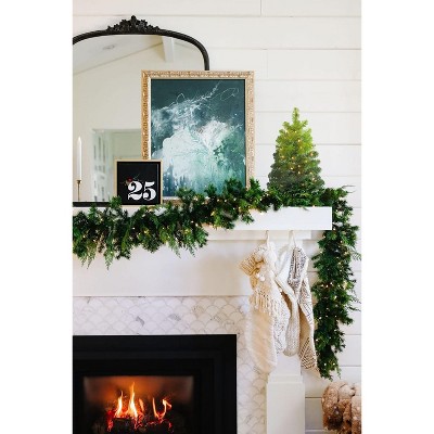 Perfect Holiday 24" Pre-lit Tabletop Ombre Green Christmas Tree with Plastic Stand
