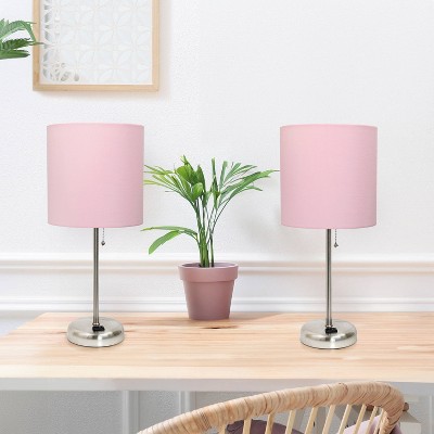 Creekwood Home Contemporary Bedside Table Lamp with Power Outlet