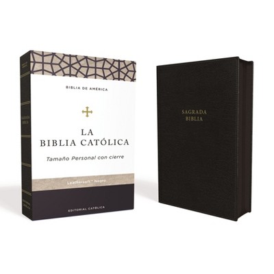 Biblia Católica, Tamaño Personal, Leathersoft, Negra, Con Cierre, Comfort Print - by  Editorial Católica & La Casa de la Biblia (Leather Bound)