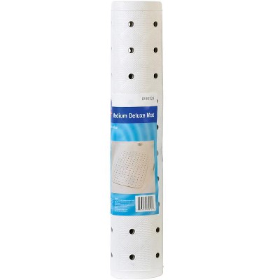 Living Accents 22 in. L X 15 in. W White Vinyl Bath Mat Latex Free