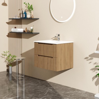 Dexmalle 24" Wall-Mount Bathroom Vanity Cabinet with Sink