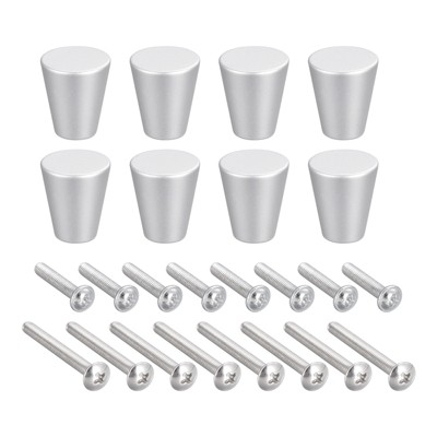 Unique Bargains Aluminum Alloy Decorative Wardrobe Cabinet Knobs 8 Pcs
