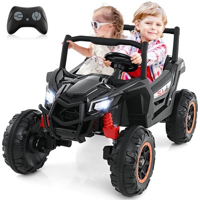 Costway 24V Kids Ride on UTV with 4 x 100W Powerful Engine Remote Control High/Low Speed Pink/Black/Red/Navy