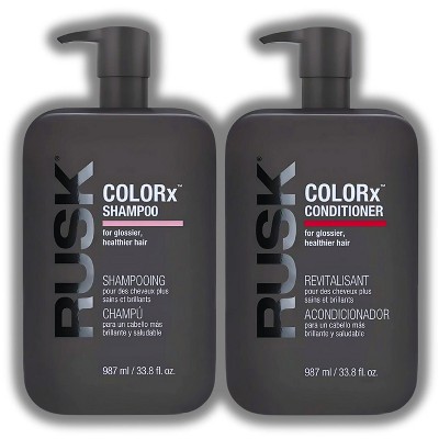 Rusk Color-x Shampoo - 12 oz & Color-x Conditioner - 12 oz DUO SET (Colorx Color Care Sulfate-Free Kit)