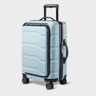 Hardside Carry On Spinner Suitcase with Front Pocket - Open Story™