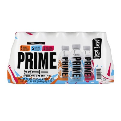 Prime Ice Hydration Mixed Flavors Variety Pack Sports Drink - 15pk/12 fl oz Bottles