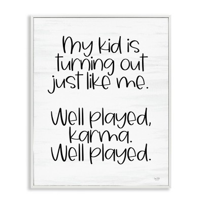 Stupell Industries Kid Karma Phrase Black Framed Giclee Art