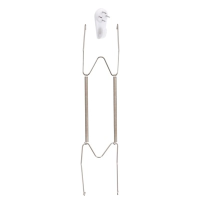 Unique Bargains Kitchen Dish Decorative Stainless Steel Plate Hanger Racks 14" Silver