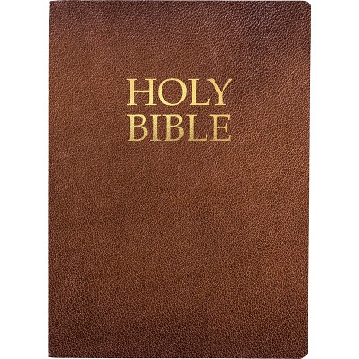 Kjver Holy Bible, Large Print, Acorn Bonded Leather, Thumb Index - (King James Version Easy Read Bible) by  Whitaker House (Leather Bound)