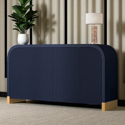 4-Door Curved Corner Cabinet with Wavy Door Panels and Adjustable Shelves, Stylish Storage for Living Room, Study, and Entryway