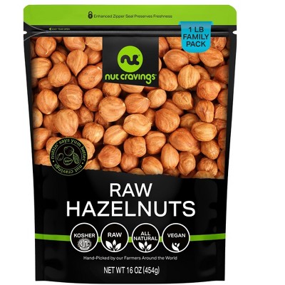 Raw Hazelnuts Filberts with Skin, Unsalted by Nut Cravings