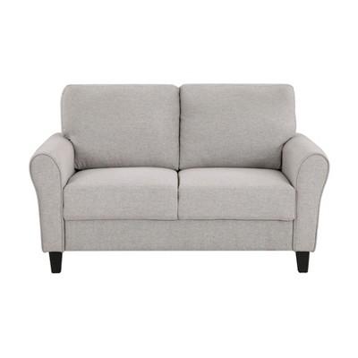 TiramisuBest Modern Transitional Sand Hued Textured Fabric Upholstered 1pc Loveseat Attached Cushion Living Room Furniture, Modular Sectiona