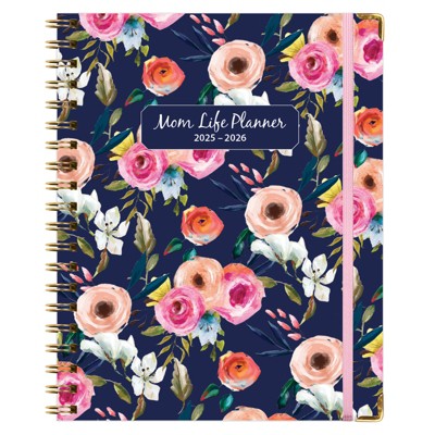 Global Printed Products AY 2025-2026 Mom Planner - 8"x10" (Small Navy Floral)