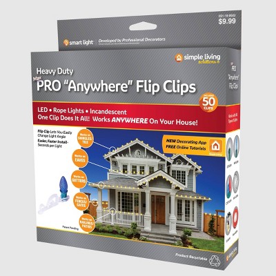 Simple Living Solutions String Lights Pro Anywhere Flip Clips