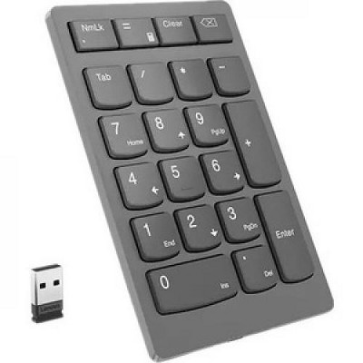 Lenovo Go Wireless Numeric Keypad - Wireless Connectivity - RF - 2.40 GHz Calculator, TAB, Equal, Esc Hot Key(s) - PC - Scissors Keyswitch