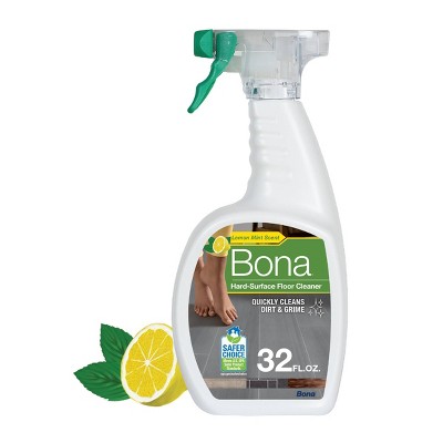 Bona Lemon Mint Cleaning Products Multi-Surface Cleaner Spray + Mop All Purpose Floor Cleaner