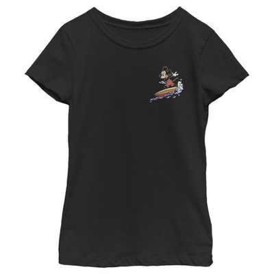 Girl's Disney Mickey Mouse Pocket Surfer T-Shirt