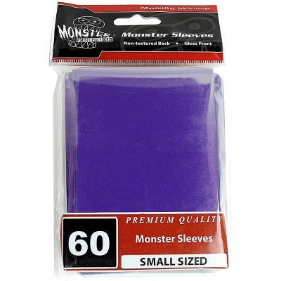 Monster Protectors Sleeves Sleeves - Smaller Size Gloss Finish - Purple (Fits Smaller Sized Gaming Cards)