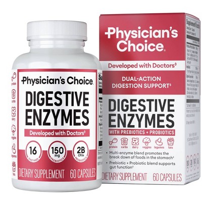 Physician's Choice Digestive Enzyme Probiotic Capsules - 60ct