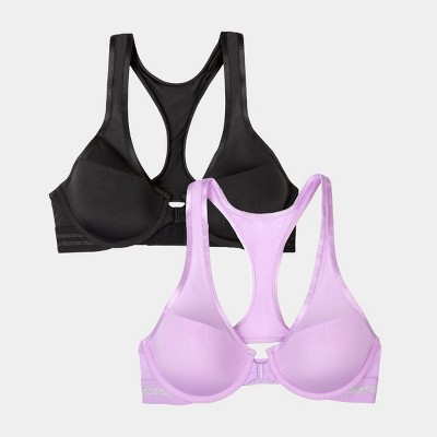 A Fresh Collection Game Changer Front and Back Close Racerback Bra 2 Pack