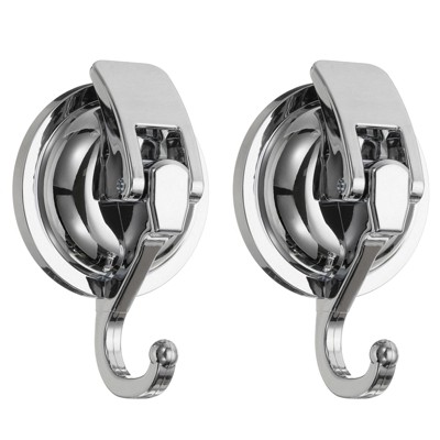 Unique Bargains Waterproof Removable Bathroom Kitchen Utility Suction Cup Hooks 2 Pcs