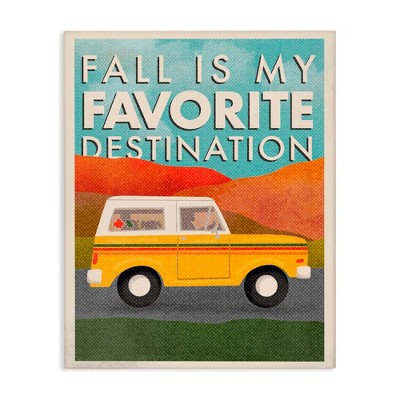 Stupell Industries Vintage Fall Favorite Destination Canvas Art