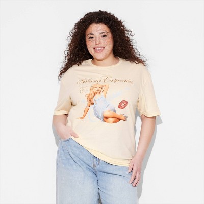 Women's Sabrina Short Sleeve Graphic T-Shirt - Light Yellow