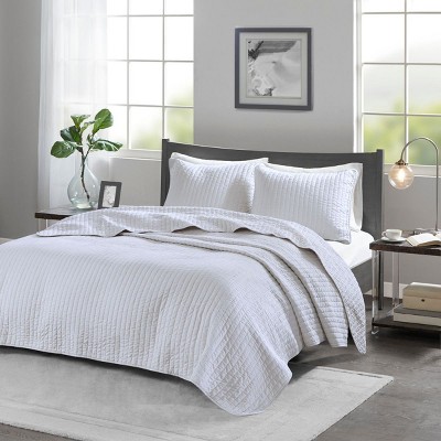 NicBex Solid Color Reversible Comforter Set Bedding Pick Stitch Channel Quilting Quilt Set 1 Quilt, Pillow Shams, Machine Washable