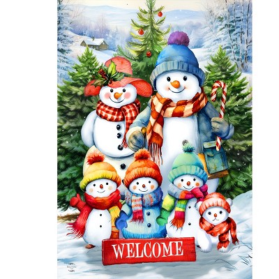 Briarwood Lane Winter Garden Flag 12x18 For Outdoor Snow Family For Winter Garden Flag Flags For Outside