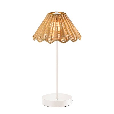 Adesso Stevie Cordless Table Lamp (Includes LED Light Bulb) White: ETL Listed, 3-Way Touch Sensor, Metal Body